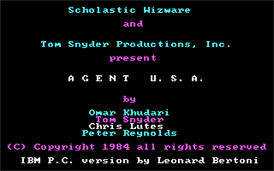 Agent USA - Screenshot - Game Title Image