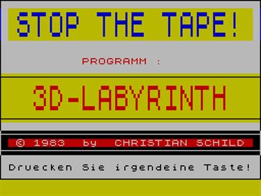 3D-Labyrinth - Screenshot - Game Title Image