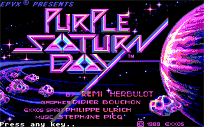 Purple Saturn Day - Screenshot - Game Title Image