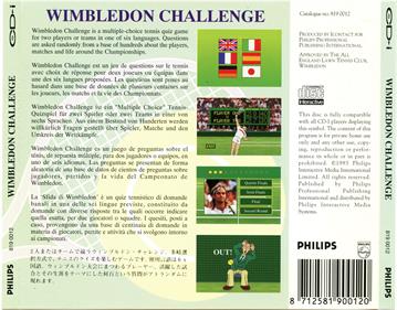 Wimbledon Challenge: The Official Wimbledon Quiz Game - Box - Back Image