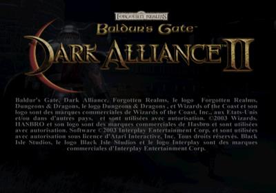 Baldur's Gate: Dark Alliance II - Screenshot - Game Title