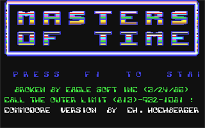 Masters of Time - Screenshot - Game Title Image
