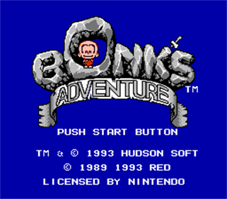Bonk's Adventure - Screenshot - Game Title Image