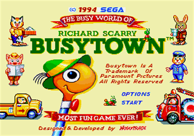 Richard Scarry's Busy-Town - Screenshot - Game Title Image