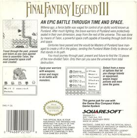 Final Fantasy Legend III - Box - Back Image