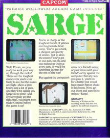 Sarge - Box - Back Image