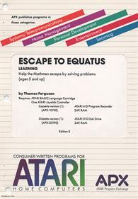 Escape to Equatus - Box - Front Image