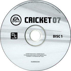 Cricket 07 - Disc Image