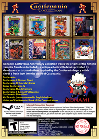 Castlevania Anniversary Collection - Fanart - Box - Back Image