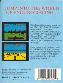 Enduro Racer - Box - Back Image