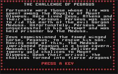 The Challenge of Pegasus - Screenshot - Game Title Image