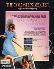 The Colonel's Bequest: A Laura Bow Mystery - Box - Back Image