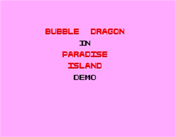 Bubble Dragon In Paradise Island - Screenshot - Game Title Image