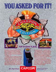 Street Fighter II': Champion Edition - Advertisement Flyer - Front Image