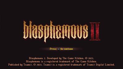 Blasphemous II - Screenshot - Game Title Image