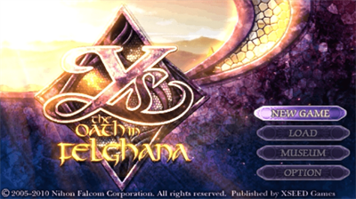 Ys: The Oath in Felghana - Screenshot - Game Title Image