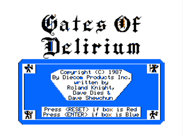 Gates of Delirium - Screenshot - Game Title Image