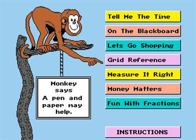 Maths Monkey - Screenshot - Game Select Image