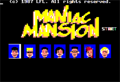 Maniac Mansion - Screenshot - Game Title Image