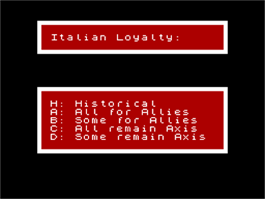 Avalanche: The Struggle for Italy - Screenshot - Game Select Image