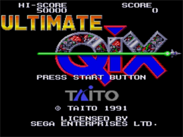 Ultimate Qix - Screenshot - Game Title Image