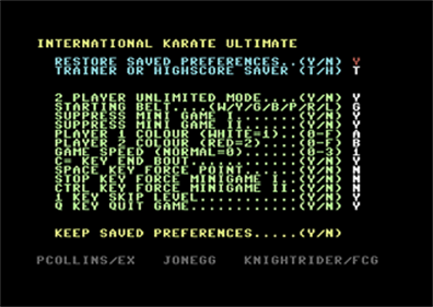 International Karate Ultimate - Screenshot - Game Select Image