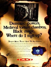 Dungeon Master: Theron's Quest - Advertisement Flyer - Front Image