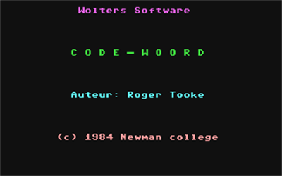Code-Woord - Screenshot - Game Title Image