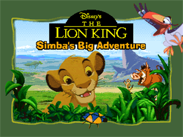 Disney's The Lion King: Simba's Big Adventure - Screenshot - Game Title Image