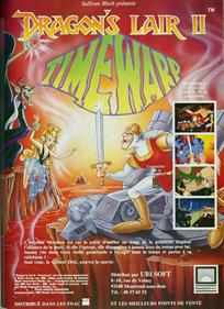 Dragon's Lair II: Time Warp - Advertisement Flyer - Front Image