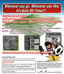 NeoGeo Cup '98 - Box - Back Image
