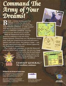 Fantasy General - Box - Back Image