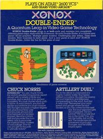 Xonox Double Ender: Artillery Duel/Chuck Norris Superkicks - Box - Back Image
