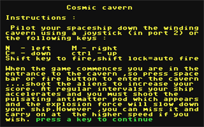 Cosmic Cavern - Screenshot - Game Title Image