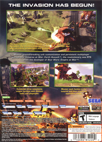 Universe at War: Earth Assault - Box - Back Image