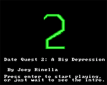 Date Quest 2: A Big Depression - Screenshot - Game Title Image