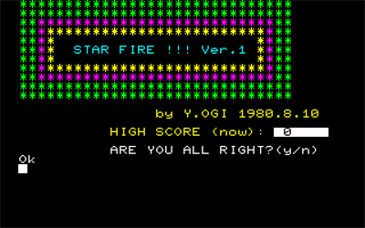 Star Fire - Screenshot - Game Title Image