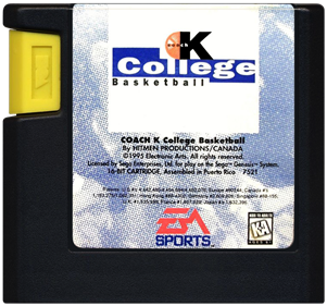 Coach K College Basketball - Cart - Front Image