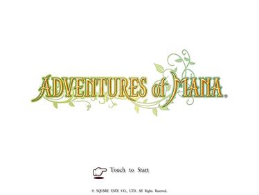 Adventures of Mana - Screenshot - Game Title Image
