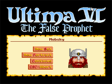 Ultima VI: The False Prophet - Screenshot - Game Select Image