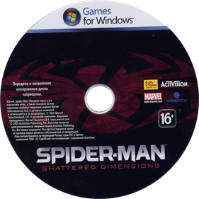 Spider-Man: Shattered Dimensions - Disc Image