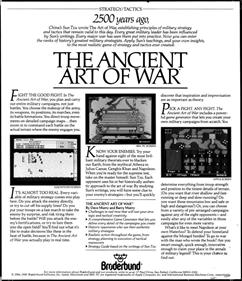 The Ancient Art of War - Box - Back