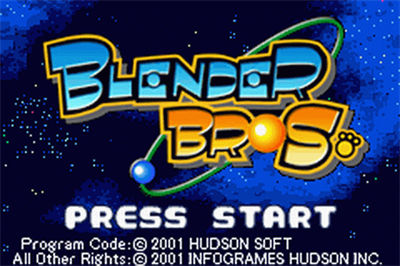 Blender Bros. - Screenshot - Game Title Image