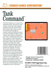 Tank Command - Box - Back Image