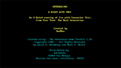 A Night with Troi - Screenshot - Game Title Image