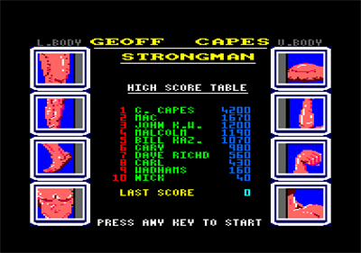 Geoff Capes Strongman - Screenshot - Gameplay Image