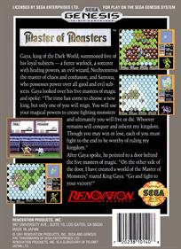 Master of Monsters - Box - Back Image