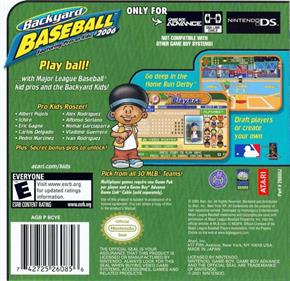 Backyard Baseball 2006 - Box - Back Image