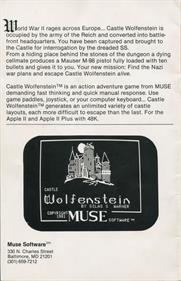 Castle Wolfenstein - Fanart - Box - Back