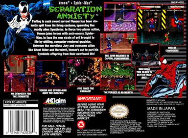 Venom • Spider-Man: Separation Anxiety - Box - Back Image